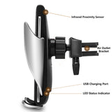 Automatic Clamping Wireless Car Charger Mount 10W Quick Charge